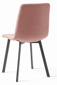 EMWOmeble Krzesło różowe DC-6500 czarne nogi