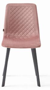 MebleMWM Krzesło tapicerowane DC-6500 różowy welur #44