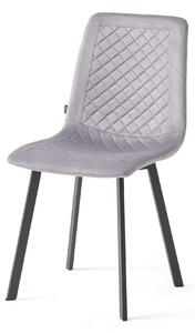 MebleMWM Krzesło tapicerowane DC-6500 szary welur #20