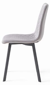 MebleMWM Krzesło tapicerowane DC-6500 | Welur | Szary #20 | Outlet