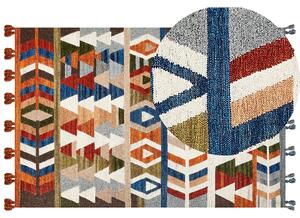 Dywan prostokątny w stylu boho 200 x 300 cm wełniany kilim wielokolorowy Kaghsi Beliani