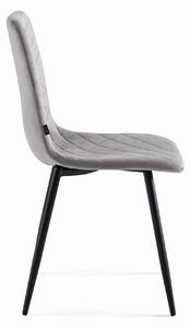 MebleMWM Krzesło tapicerowane szare DC-6400 szary welur 20