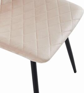 MebleMWM Krzesło tapicerowane beżowe DC-6400 welur #5