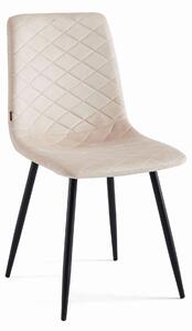 MebleMWM Krzesło tapicerowane beżowe DC-6400 welur #5
