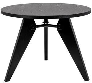 Czarny okrągły drewniany stół do salonu i jadalni - Jupito 3X