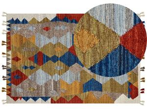 Dywan prostokątny w stylu boho 200 x 300 cm wełniany kilim wielokolorowy Arzakan Beliani