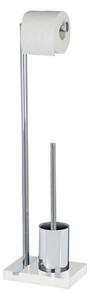 Stojak na papier toaletowy i szczotkę do WC, NOBLE WHITE - 2 w 1, WENKO