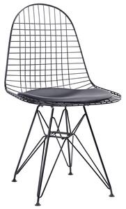 Metalowe ażurowe krzesło do jadalni i salonu - Zuber 2X