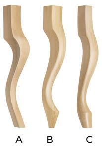 Ławka drewniana z pikowanym siedziskiem - Skin
