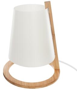 Lampa stołowa z bambusową podstawką