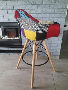 Krzesło Tapicerowane Hoker Patchwork Big 039 Kolorowy Dostawa 0Zł