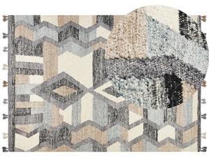 Dywan prostokątny w stylu boho 200 x 300 cm wełniany kilim wielokolorowy Aygezard Beliani