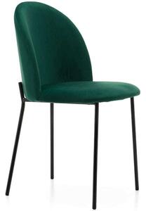 Krzesło minimalistyczne zielone ZL-1516 welur