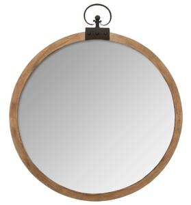 Lustro ścienne, okrągłe, dekoracyjne w oprawie MDF, Ø 74 cm