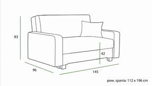 Sofa Rozkładana Z Funkcją Spania Lux 2 - Kolory I Tkaniny Do Wyboru