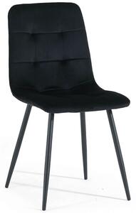 Krzesło tapicerowane czarne ZOFIA (DC-6401) czarny welur