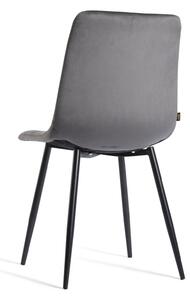 MebleMWM Krzesło tapicerowane szare DC-6400 POPIEL WELUR 21