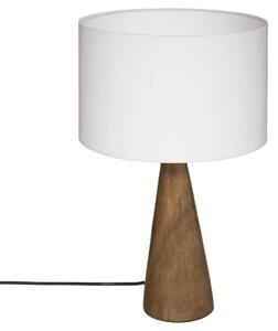 Lampka nocna z drewnianą podstawą, Ø 28 x 46 cm