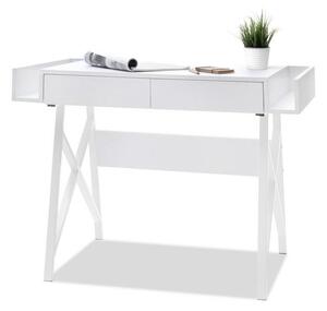 Nowoczesne biurko skandynawskie pod laptopa małe boras białe