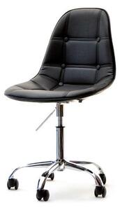 Krzesło obrotowe do biurka tapicerowane mpc move tap czarne