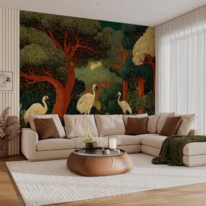 Fototapety Las z żurawiami, Fototapety Natura, w05259 : Uwalls.pl