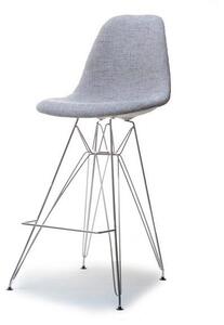 Eleganckie krzeslo barowe na stalowej podstawie eps rod tap 1 szary-chrom