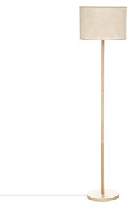 Lampa podłogowa DELLA, drewniana podstawa, 149,5 cm