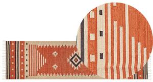 Dywan bawełniany kilim geometryczny wzór dwustronny 200 x 300 cm wielokolorowy Gavar Beliani