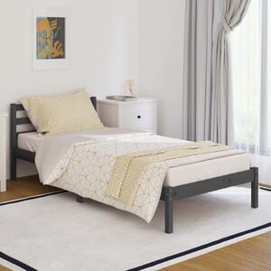 Łóżko dzienne, lite drewno sosnowe, 90x200 cm, szare