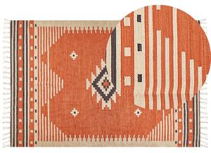 Dywan bawełniany kilim geometryczny wzór dwustronny 200 x 300 cm wielokolorowy Gavar Beliani