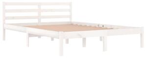 Rama łóżka, lite drewno sosnowe, 140x200 cm, białe
