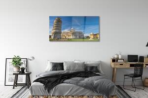 Obraz na szkle Włochy Krzywa wieża katedra