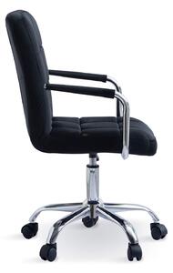 MebleMWM Krzesło obrotowe welurowe HARIS (DC-6096H) / Czarne
