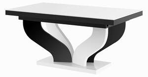Rozkładany stół biało - czarny połysk - Tutto
