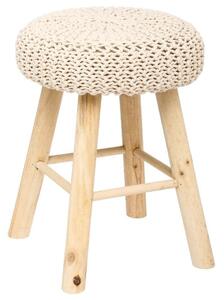 Taboret tapicerowany w stylu retro, 43 x 32 cm