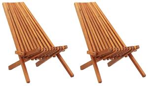 Zestaw drewnianych krzeseł ogrodowych - Derek 3X