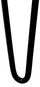Rustykalny stolik kawowy 55 x 45 cm drewno tekowe metalowe nogi czarny Taku Beliani