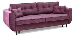 Komfortowa Sofa Rozkładana Blink Wrzosowa Z Poduchami Do Salonu