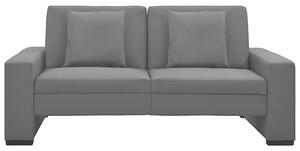 Dwuosobowa szara rozkładana sofa z ekoskóry - Arroseta 2S