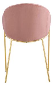 MebleMWM Krzesło Glamour różowe DC-890 welur, złote nogi #44