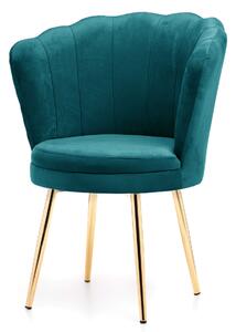 EMWOmeble Krzesło Glamour muszelka GAMZE morskie, złote nogi #22