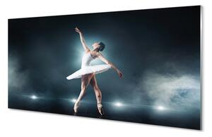 Obraz na szkle Biała sukienka balet kobieta