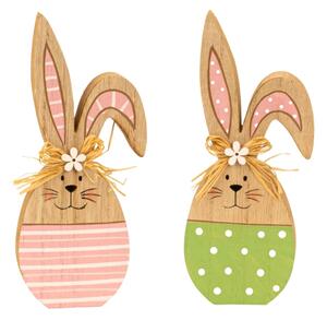 Drewniany wielkanocny zajączek SPRING BUNNY - różne warianty