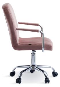MebleMWM Krzesło obrotowe welurowe HARIS 2 (DC-6096S) / różowe #44