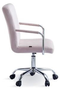 MebleMWM Krzesło obrotowe welurowe HARIS 2 (DC-6096S) / różowe #39
