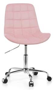 MebleMWM Krzesło obrotowe różowe CL-590-3 welur