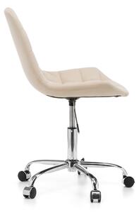 MebleMWM Krzesło obrotowe welurowe CL-590-3 beż