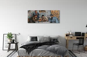 Obraz na szkle Gracze w karty - Paul Cézanne