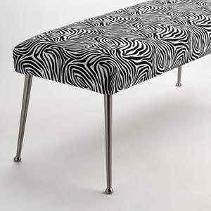 Ławeczka tapicerowana Metal Zebra