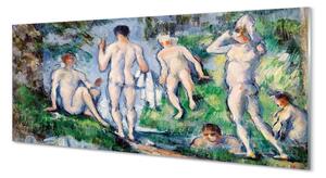 Obraz na szkle Kąpiący się - Paul Cézanne